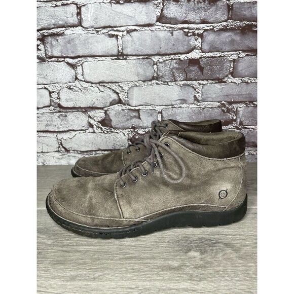 Born Grey Suede Leather Chukka Lace Up Casual Ankle Boots Men Sz 9.5M US/43EU - Picture 1 of 16